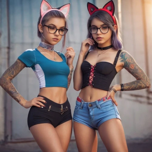 cholas,kittani,chicanas,cat ears,pussycats,modelos,kittens,gatos,catterns,halloween costumes,mexicanas,tatu,costumes,mice,reinas,two cats,cat and mouse,felines,catfights,amigas