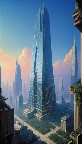 futuristic architecture,futuristic landscape,skylstad,skyscraper,the skyscraper,cybercity,skyscrapers,arcology,sedensky,futuristic,skyterra,areopolis,supertall,coruscant,skycraper,cardassia,metropolis,ordos,citadels,skyscraping,Conceptual Art,Sci-Fi,Sci-Fi 19