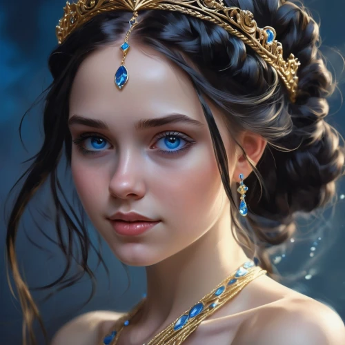 margairaz,margaery,fantasy portrait,sigyn,fantasy art,circlet,ellinor,diadem,frigga,principessa,noblewoman,etain,celtic queen,gold crown,blue enchantress,fairest,behenna,golden crown,melian,amidala,Conceptual Art,Fantasy,Fantasy 01