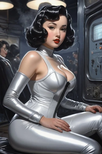 selina,zatara,dita,retro women,retro woman,radebaugh,zorita,zatanna,superfortress,silverheels,pin ups,lilandra,retro pin up girl,art deco woman,bombshells,catsuits,retro girl,electress,retro pin up girls,atomic age,Illustration,Japanese style,Japanese Style 15