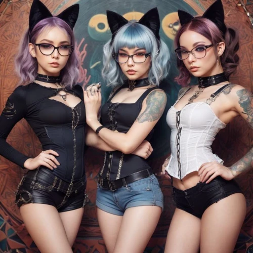 butterfly dolls,bombshells,chipettes,cyberangels,halloween owls,bunnies,pussycats,fembots,damsels,superheroines,vixens,bodysuits,pin up girls,retro pin up girls,catterns,pin-up girls,burlesques,powerpuff,cat ears,sorceresses