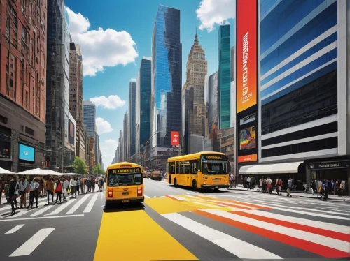 new york streets,schoolbuses,city scape,colorful city,new york taxi,superhighways,bus lane,cityscapes,pedestrianized,newyork,pedestrian crossing,citybus,taxicabs,city highway,megapolis,school buses,walkability,new york,background vector,smart city,Conceptual Art,Daily,Daily 26