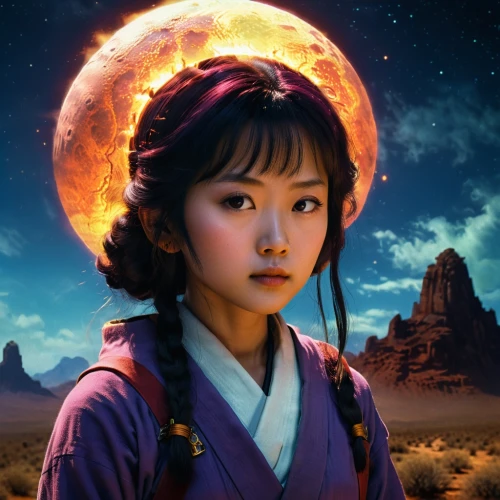 mongolian girl,moondragon,mulan,zhiyuan,purple moon,chuseok,wuxia,xiaoyu,ugetsu,eiko,mizoguchi,goguryeo,kanako,moonda,inner mongolian beauty,goryeo,moonrise,wangmo,nobuko,moonlighters,Conceptual Art,Sci-Fi,Sci-Fi 16