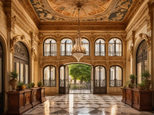 foyer,villa cortine palace,dolmabahce,entrance hall,mirogoj,inside courtyard,orangery,loggia,orangerie,villa balbianello,alcazar of seville,cochere,residenz,louvre,atriums,courtyard,corridor,certosa di pavia,ballroom,villa borghese,Art,Classical Oil Painting,Classical Oil Painting 34