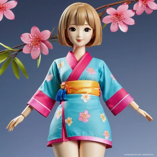 japanese doll,kokeshi doll,yukata,the japanese doll,japanese sakura background,female doll,anime japanese clothing,kokeshi,hanabusa,japanese kawaii,hanami,nadeshiko,kotobukiya,natori,doll figure,sakura flower,3d figure,hinoue,nanako,tamiko,Illustration,Japanese style,Japanese Style 07