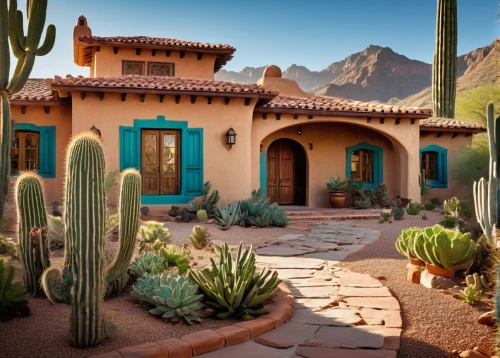 cacti,tuscon,sonoran,sonoran desert,casa,hacienda,tucson,cactus,dutchman's-pipe cactus,scottsdale,pueblito,cactuses,patios,beautiful home,taos,desert plants,arizona,casitas,xeriscaping,az,Illustration,American Style,American Style 05