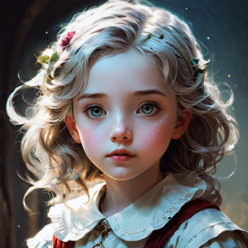 mystical portrait of a girl,fantasy portrait,little girl fairy,ellinor,fairy tale character,cosette,the little girl,royo,behenna,girl portrait,little girl,young girl,eglantine,serafina,eloise,annie,storybook character,gretel,painter doll,little girl in wind,Photography,Documentary Photography,Documentary Photography 30