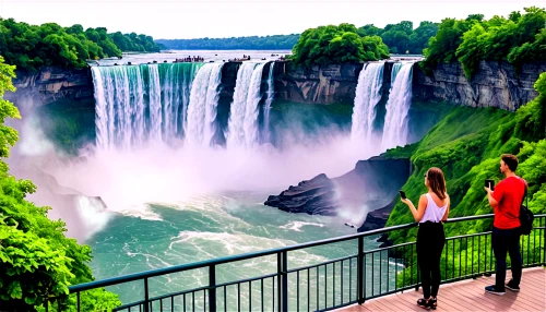 niagara falls,iguazu,falls,niagra,lonar,victoria falls,iguacu,srisailam,green waterfall,waterfalls,waterval,water fall,falls of the cliff,misiones,plitvice,water falls,iguassu,montmorency,icefalls,bridal veil fall,Art,Artistic Painting,Artistic Painting 43