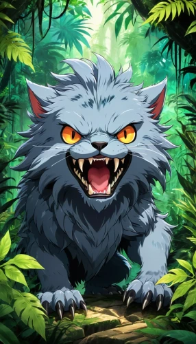 barghuti,werewolve,jayasimha,fenrir,rakshasa,werewolf,tsathoggua,narasimha,forest king lion,osita,mogaka,killorin,koggala,sendak,zebari,atunyote,gwangi,jaggi,yokai,darigan,Illustration,Japanese style,Japanese Style 03