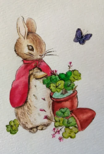 peter rabbit,tittlemouse,despereaux,kate greenaway,bunny on flower,cottontails,watercolor tea,moniquet,little rabbit,watercolor roses and basket,cottontail,radish,vegetable basket,field mouse,watercolor baby items,bunnicula,leveret,watering can,hare bell,dormouse