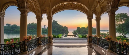 villa balbianello,water palace,villa d'este,alcazar of seville,villa borghese,dolmabahce,marble palace,bahai,mirogoj,palace garden,veneto,orangerie,alhambra,seville,certosa di pavia,garden of the fountain,ritzau,persian architecture,villa cortine palace,belvedere,Illustration,Black and White,Black and White 28