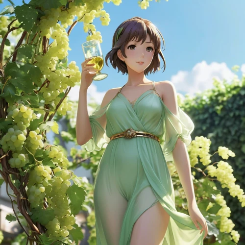 grape harvest,fresh grapes,green grapes,vineyard,green grape,meiko,wine harvest,unripe grapes,pinya,vineyard peach,grape plantation,mikuru asahina,mei,wine grape,chieri,miku maekawa,grapes,asahina,bunch of grapes,grape vine,Photography,General,Realistic