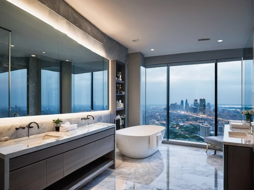 luxury bathroom,modern minimalist bathroom,penthouses,bath room,marina bay sands,bathroom,luxury home interior,vanities,beauty room,bagno,interior modern design,cleanliness,waterview,ensuite,damac,luxury property,luxury suite,glass wall,great room,sky apartment,Illustration,American Style,American Style 05