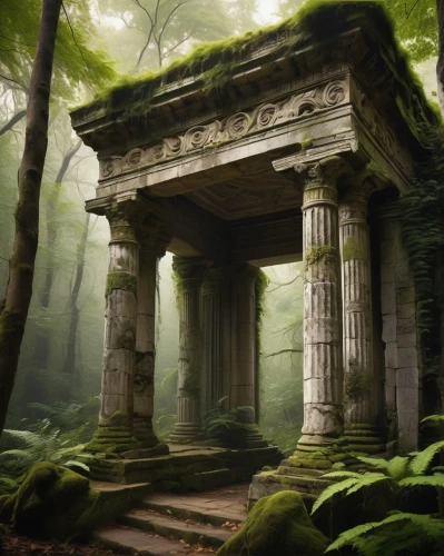 ancient ruins,greek temple,ancient house,ancients,ancient city,ancient,ancient buildings,the ancient world,mausoleum ruins,ancient civilization,pillars,artemis temple,roman temple,ruins,shrines,poseidons temple,forest chapel,the ruins of the,temple of diana,shrine,Art,Classical Oil Painting,Classical Oil Painting 15