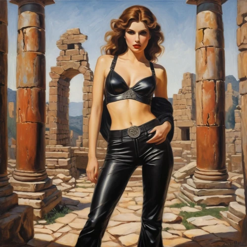 barbarella,femme fatale,contessa,fujiko,frazetta,orientalist,retro woman,struzan,female model,yasumasa,palmiotti,burlesques,jasinski,leatherette,giganta,guenter,fantasy woman,retro women,viveros,selina,Art,Classical Oil Painting,Classical Oil Painting 11