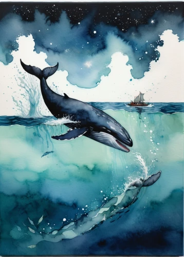 humpback whale,humpbacks,blue whale,liopleurodon,tursiops,baleine,humpback,whales,whale,epipelagic,pilot whale,whaling,marine reptile,wyland,pot whale,ballenas,cetacea,delphinus,bottlenose,whalin,Illustration,Paper based,Paper Based 07