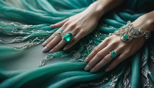 emeralds,talons,emerald,filigree,adornment,manicuring,jewellery,jewelled,jewelry florets,adornments,color turquoise,turquoise leather,jewels,turquoise wool,ring jewelry,fingernails,malachite,jeweller,jewellry,teal,Conceptual Art,Daily,Daily 32