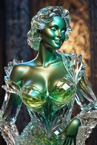 glass yard ornament,ice queen,green mermaid scale,metallo,mera,glass ornament,absinthe,emeralds,woman sculpture,mithril,morrible,malachite,chrystal,emerald,softimage,witchblade,nephrite,renderman,fantasy woman,greenglass,Photography,Artistic Photography,Artistic Photography 15