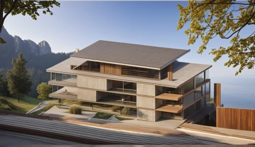 house with lake,house in mountains,house by the water,house in the mountains,lefay,chalet,svizzera,timber house,modern house,swiss house,passivhaus,revit,wooden house,snohetta,switzerland chf,3d rendering,leogang,moaveni,halard,wooden decking,Photography,General,Realistic