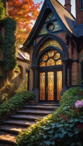 forest chapel,the threshold of the house,victorian house,witch's house,house in the forest,dandelion hall,fairy tale castle,marylhurst,maplecroft,victorian,kinkade,fairytale castle,haunted cathedral,kykuit,beautiful home,forest house,hall of the fallen,little church,autumn frame,briarcliff,Photography,Artistic Photography,Artistic Photography 08