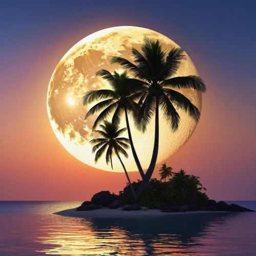tropical island,full moon,moon and star background,coconut tree,moonrise,moonlit night,tropical house,coconut trees,big moon,super moon,tropical sea,sun moon,moonlit,south pacific,moon at night,moonlighted,delight island,moonlight,tropical beach,moonesinghe,Photography,General,Realistic