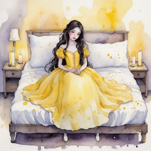 peignoir,belle,chiaradia,fairy tale character,ao dai,aihua,yellow rose background,melian,princess sofia,margaery,qianwen,diaochan,yellow rose,sigyn,watercolor background,yuexiu,nightdress,cinderella,jinling,noblewoman,Photography,Artistic Photography,Artistic Photography 11