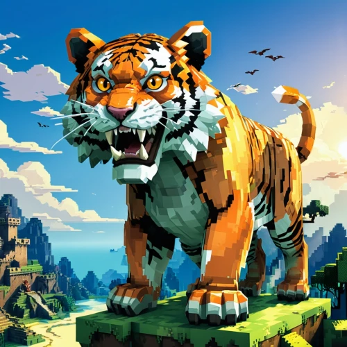 tigerish,tigerle,tigert,royal tiger,bengal tiger,asian tiger,tiger,tigerstar,tiger png,felidae,tigar,tigermania,chestnut tiger,stigers,tigers,tiger cat,siberian tiger,type royal tiger,cheetor,rajah,Unique,Pixel,Pixel 03