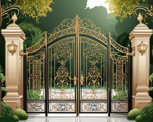 garden door,gated,fence gate,ornamental dividers,gates,art deco background,wood gate,art nouveau frames,gate,entranceways,iron gate,front gate,metal gate,art nouveau frame,frame border illustration,doors,gateway,portal,wrought iron,entrances,Illustration,Black and White,Black and White 04