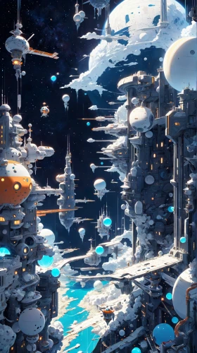 homeworld,futuristic landscape,space port,homeworlds,ice planet,spaceport,alien world,spacescraft,scifi,fractal environment,space ships,skyterra,extrasolar,spaceship space,skylands,offworld,spaceborne,expanse,alien planet,cloudstreet,Anime,Anime,Realistic