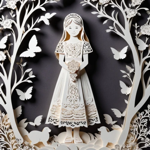 paper art,vintage ornament,peignoir,painter doll,porcelaine,miniaturist,wood carving,white rose snow queen,suit of the snow maiden,porcellian,the angel with the veronica veil,anarkali,handmade doll,saraswati,miniature figure,figurine,porcelains,fairy tale character,doll figure,clay doll,Unique,Paper Cuts,Paper Cuts 04
