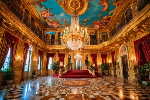 royal interior,ritzau,ornate room,europe palace,villa cortine palace,versailles,villa d'este,baroque,palacio,palazzo,peterhof palace,grandeur,the palace,hermitage,rococo,foyer,entrance hall,opulently,enfilade,the royal palace,Conceptual Art,Oil color,Oil Color 23