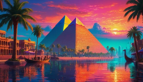 pyramids,polyneices,pyramid,nile,giza,luxor,ancient egypt,pyramidal,diamond lagoon,mypyramid,lagoon,eastern pyramid,pyramide,ancient city,extrapyramidal,polynesia,kemet,egyptian temple,ennead,atlantis,Conceptual Art,Sci-Fi,Sci-Fi 26