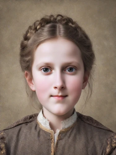 young girl,saint therese of lisieux,portrait of a girl,bouguereau,nelisse,liesel,anguissola,girl portrait,mystical portrait of a girl,cosette,timoshenko,the little girl,young lady,girl with bread-and-butter,girl with cloth,gekas,khnopff,kirtle,young woman,girl in a historic way,Photography,Realistic