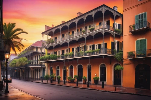 french quarters,new orleans,neworleans,row houses,dumaine,rowhouses,mizner,sanjuan,townhouses,marigny,cuba background,old havana,lalaurie,bienville,san juan,beautiful buildings,lafitte,ybor,marignac,pontchartrain,Art,Artistic Painting,Artistic Painting 41