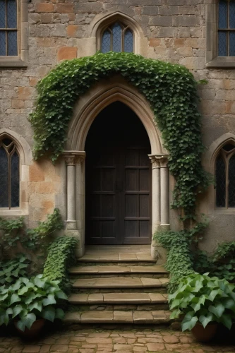 doorway,doorways,entranceway,entrances,the threshold of the house,garden door,house entrance,church door,front door,gateside,pointed arch,dandelion hall,hidcote,batsford,entryway,priory,courtyards,wayside chapel,cloister,nettlecombe,Art,Artistic Painting,Artistic Painting 30