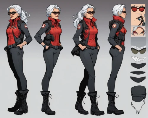 scorpia,harley,ororo,maximoff,ann,mahvash,harley quinn,turnarounds,lilandra,lady bug,gwen,namora,comic character,concept art,cruella,rogue,cruella de ville,deadpool,amora,gwenda,Unique,Design,Character Design