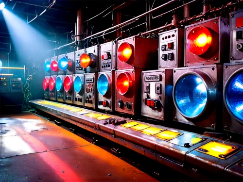 soundboards,soundboard,mixing desk,houselights,thermionic,preamps,lighting system,mixing board,switchgear,traffic lights,switchboards,soundsystem,sound system,preamplifiers,centronics,sound desk,amplifiers,cinematronics,traffic signals,switchboard,Illustration,Realistic Fantasy,Realistic Fantasy 38