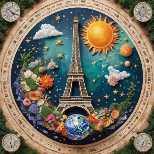 paris clip art,world clock,french digital background,universal exhibition of paris,parigi,children's background,eifel,chronometers,paris,wall clock,astronomical clock,background image,world travel,universelle,clocks,cosmopolite,background images,worldtravel,vacheron,clock face,Unique,Design,Knolling