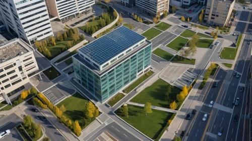 benaroya,glass building,ohsu,citydev,genentech,office buildings,neukom,paved square,business district,enernoc,3d rendering,urbis,auraria,transbay,mvrdv,solar panels,solar cell base,iupui,capitol square,microdistrict,Photography,General,Realistic