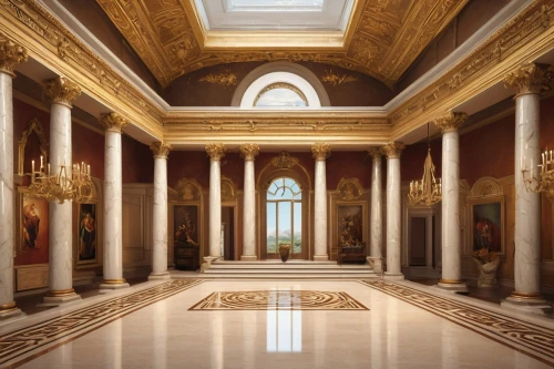 marble palace,hall of nations,neoclassical,neoclassicism,zappeion,europe palace,palladianism,royal interior,hall of the fallen,hallway,louvre,peterhof palace,ornate room,palatial,villa farnesina,corridor,entrance hall,palladian,grandeur,hermitage,Conceptual Art,Oil color,Oil Color 17