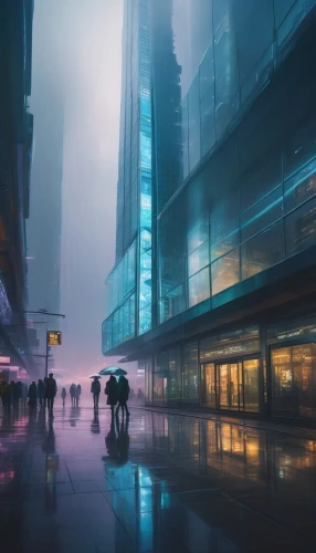 bladerunner,cyberpunk,cybercity,atmospheres,futuristic landscape,yonge,coruscant,shanghai,cityscapes,guangzhou,shadowrun,cityscape,cyberscene,dystopian,city scape,neuromancer,metropolis,gordeev,harbour city,blue hour,Art,Artistic Painting,Artistic Painting 25