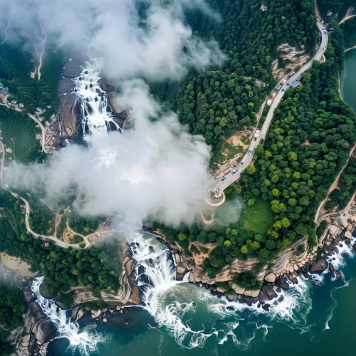 aerial landscape,huangshan mountains,huangshan,mavic 2,gorges of the danube,take-off of a cliff,digitalglobe,danube gorge,cliffside,overhead shot,from the air,satellite imagery,wave of fog,hushan,aerial shot,drone image,bird's eye view,precipice,cliffsides,72 turns on nujiang river