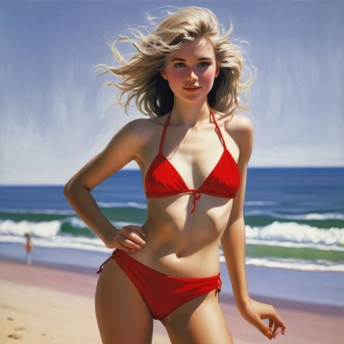 photorealist,marilyn monroe,guenter,blonde woman,model years 1960-63,beachgoer,marylin monroe,female model,marylyn monroe - female,model years 1958 to 1967,beachwear,hyperrealism,beach background,red summer,connie stevens - female,cool pop art,airbrushing,donsky,beachcomber,objectification,Illustration,Vector,Vector 09