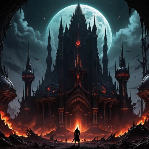 castlevania,halloween background,haunted cathedral,shadowgate,portal,undercity,ravenloft,magorium,halloween wallpaper,castle of the corvin,dark world,haunted castle,hall of the fallen,undermountain,neverwinter,ghost castle,hallowed,prospal,woolfe,morgul,Illustration,Realistic Fantasy,Realistic Fantasy 46