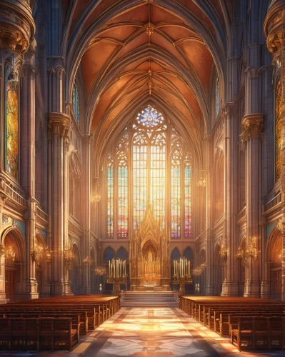 sanctuary,cathedrals,cathedral,liturgical,holy place,evangelische,notre dame,gothic church,ecclesiastical,church faith,ecclesiastic,liturgy,ecclesiatical,church religion,eucharist,god rays,notre,catholicism,church painting,eglise,Illustration,Japanese style,Japanese Style 03