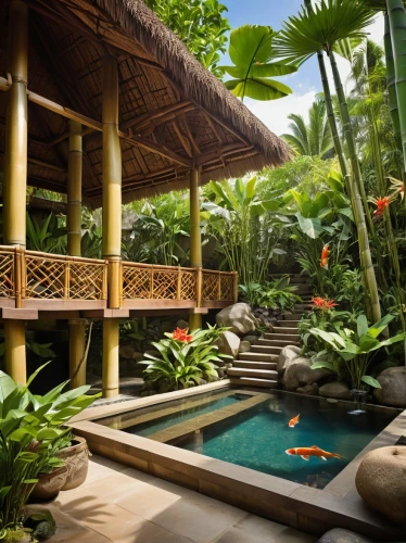 tropical house,amanresorts,tropical jungle,anantara,ubud,atriums,tropical island,bali,tropics,tropical forest,tambu,tropicale,tropical greens,shangrila,cabana,palm garden,cabanas,shangri,gondwanaland,neotropical,Illustration,American Style,American Style 04