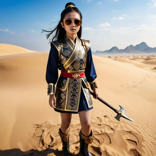 female warrior,mongolian girl,warrior woman,wuxia,beautiful girls with katana,swordswoman,yifei,inner mongolian beauty,xiaofei,desert background,chatumongol,tsagaan,mulan,barsoom,haixia,mongolians,capture desert,yunxia,ashina,asherah