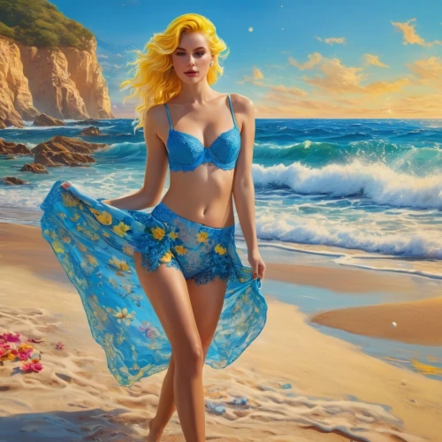 donsky,beach background,amphitrite,fantasy art,mermaid background,fantasy picture,world digital painting,summer background,aphrodite,beachwear,the blonde in the river,the sea maid,beach landscape,pin-up girl,girl on the dune,beach scenery,kolinda,blonde woman,beautiful beach,verano,Photography,General,Fantasy