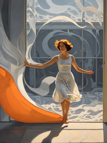 little girl in wind,heatherley,transistor,hypatia,the wind from the sea,girl in a long dress,whirlwinds,overpainting,eurydice,chomet,sci fiction illustration,swirling,girl walking away,twirl,whirling,winds,fluidity,whirlwind,katara,wind machine,Illustration,Vector,Vector 12