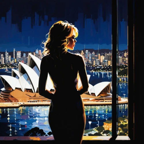 sydney outlook,sydney skyline,vivid sydney,view over sydney,taronga,struzan,sydney,sorrentino,minogue,barangaroo,sydney opera,silhouette art,kidman,sydneyharbour,cityscape,city lights,sydney harbour,sydney tower,jasinski,macniven,Conceptual Art,Oil color,Oil Color 07